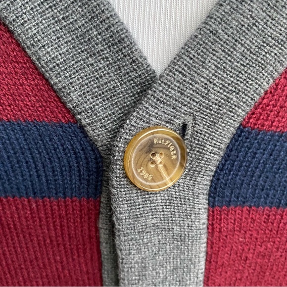 Tommy Hilfiger Eclectic Grandpa Striped Cardigan Large - Picture 11 of 14